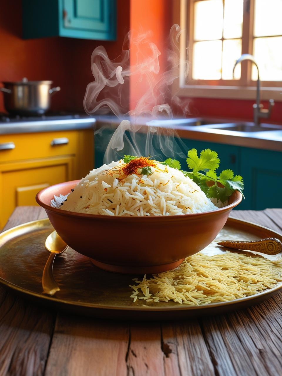 Cocina americana con arroz basmati
